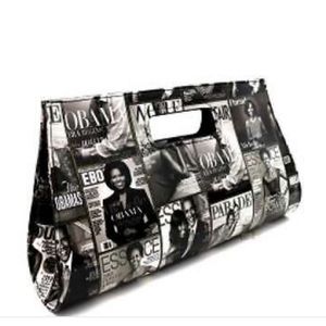 Michelle Obama magazine cover clutch NWT